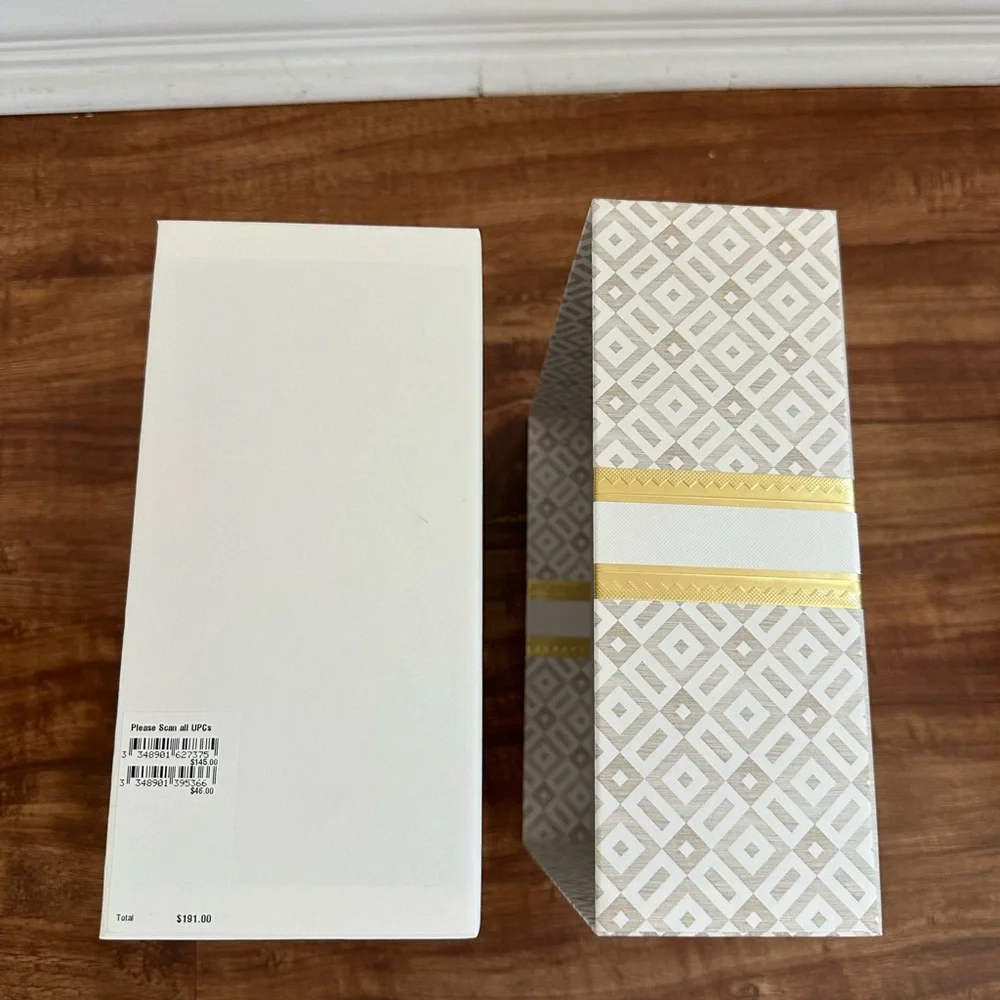 Authentic Dior gold and white box and bag